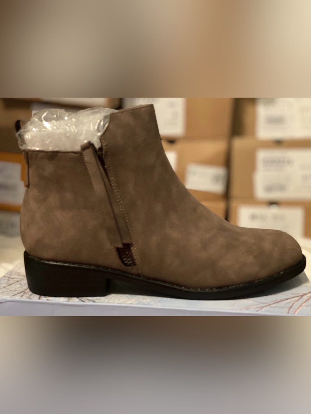 Men's Taupe Suede Chelsea Boots - Sleek Ankle Dress Boot - Picture 5 of 6